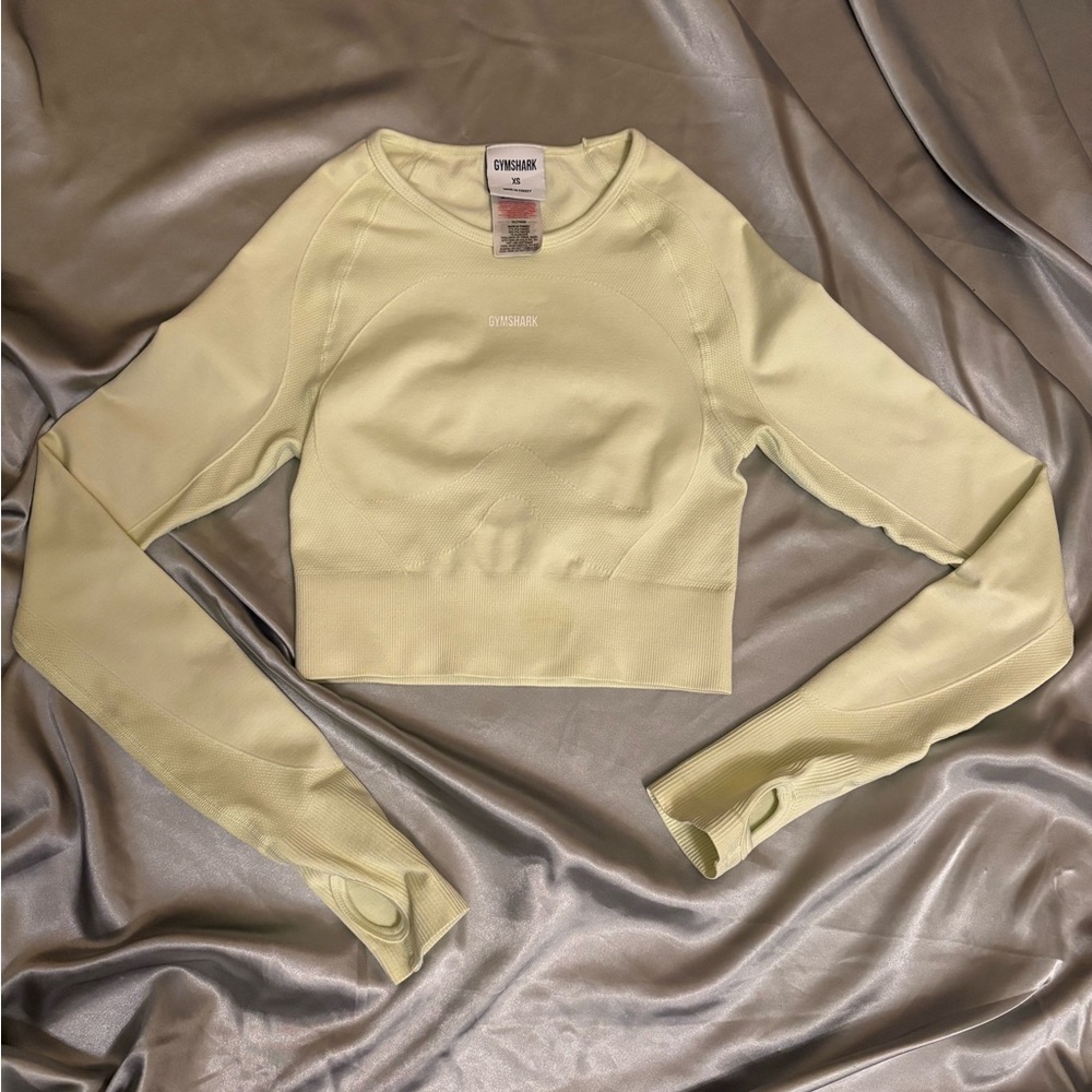Gymshark Neon Yellow Long Sleeve Crop Top